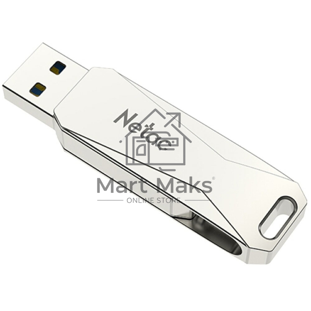 Флешка USB Netac U782C, 256Gb, USB 3.0, серебристый