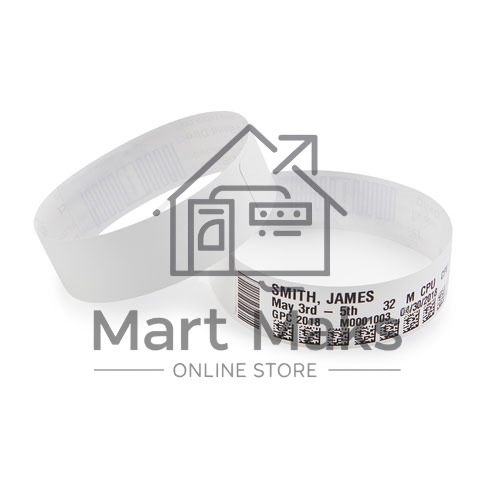 Этикетки в виде браслета полипропилен Dongguan 25х279мм белый/ Wristband, 25mm*279mm, 200pcs/Roll, Adult - White