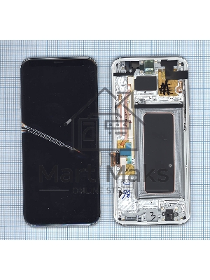 Дисплей для Samsung Galaxy S8 Plus SM-G955F черный c серебристой рамкой