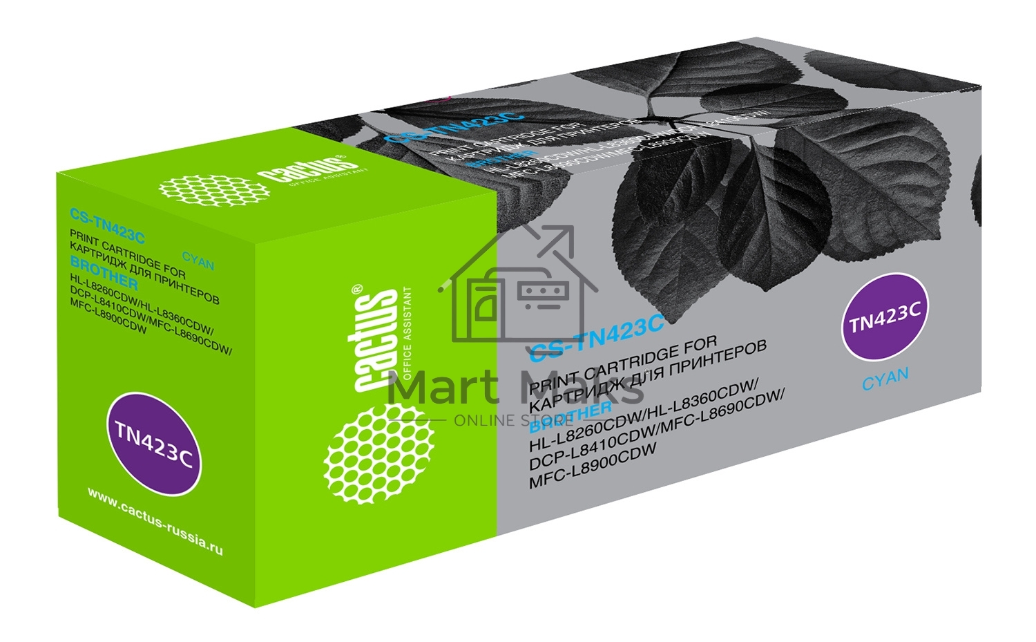 Картридж лазерный Cactus CS-TN423C голубой (4000 стр.) для Brother DCP L8410CDW/HL L8260CDW/MFC L8690CDW