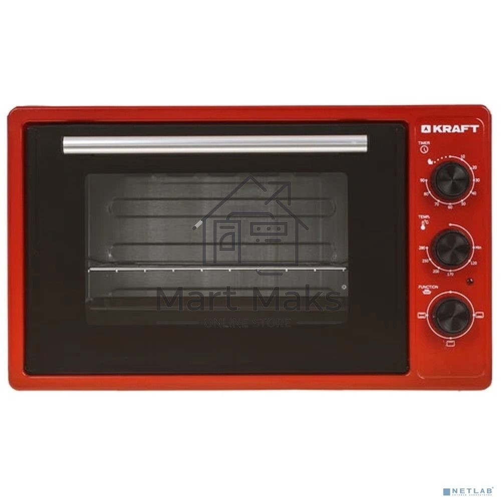Мини-печь KRAFT KN-MO 3900 FR красный