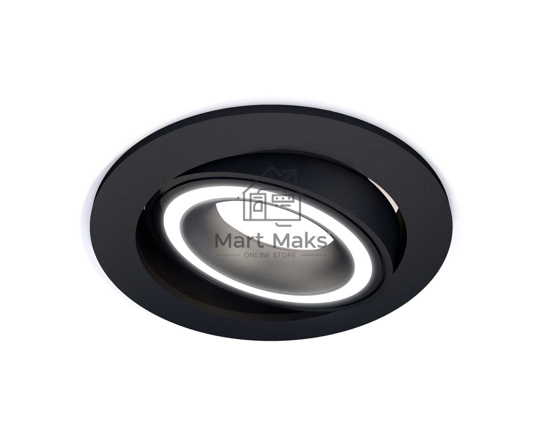 Комплект встраиваемого поворотного светильника Ambrella light XC7652080 SBK/FR черный песок/белый матовый MR16 GU5.3 (C7652, N7111)