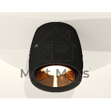 Светильник Ambrella Light XS1142004 SBK/PYG черный песок/золото желтое полированное MR16 GU5.3 (C1142, N7034)