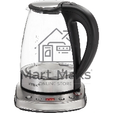 Чайник электрический Vitek VT-WK1075 1.7л. 1800Вт серебристый/черный корпус: металл/пластик