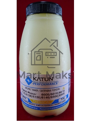 Тонер XEROX Phaser 6000/6010/6015/6125/6128/6130/6140/6500/6505Yellow, химический (фл.30г.) Katun фас. России