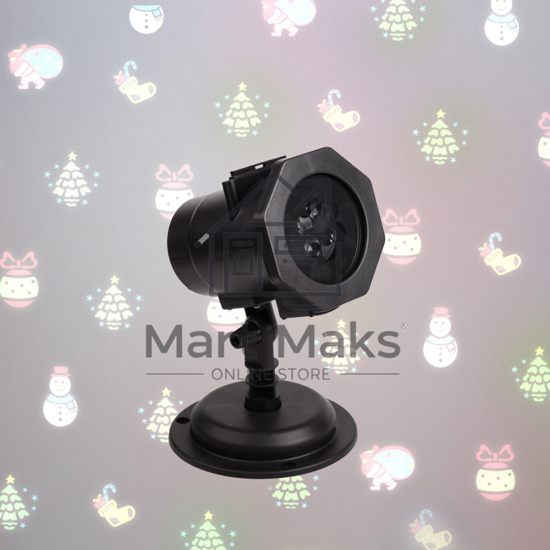 Проектор LED, 12 сменных слайдов, цвет RGBW, 12В