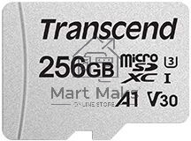Флеш карта microSD 256GB Transcend microSDXC Class 10 UHS-I U3, V30, A1, (SD адаптер), TLC