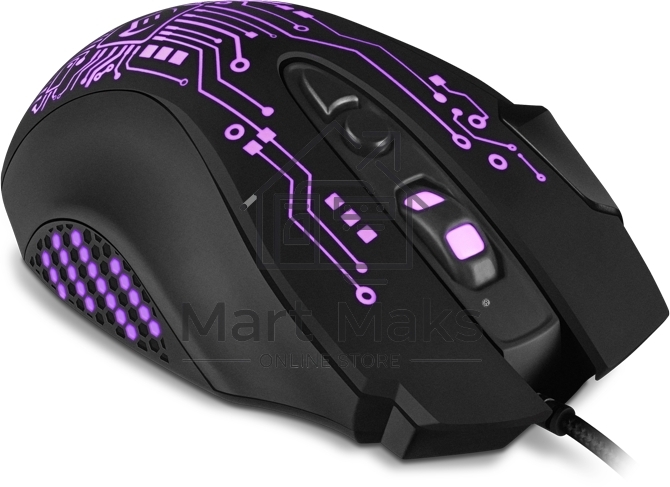 Мышь проводная SVEN RX-G715 черный, 3200 dpi, USB, кнопки - 8