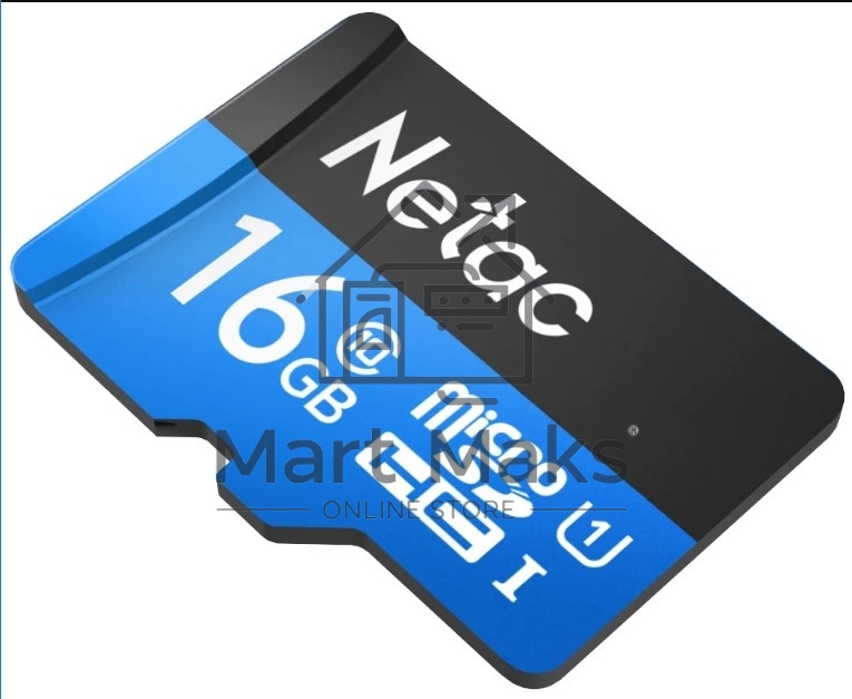 Флеш карта microSDHC 16GB Netac P500 <NT02P500STN-016G-R> (с SD адаптером) 80MB/s