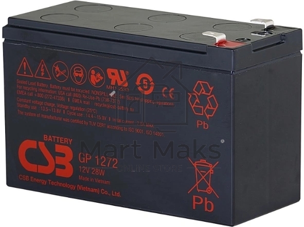 Батарея CSB GP 1272 (12V 7.2Ah) (28W) F1