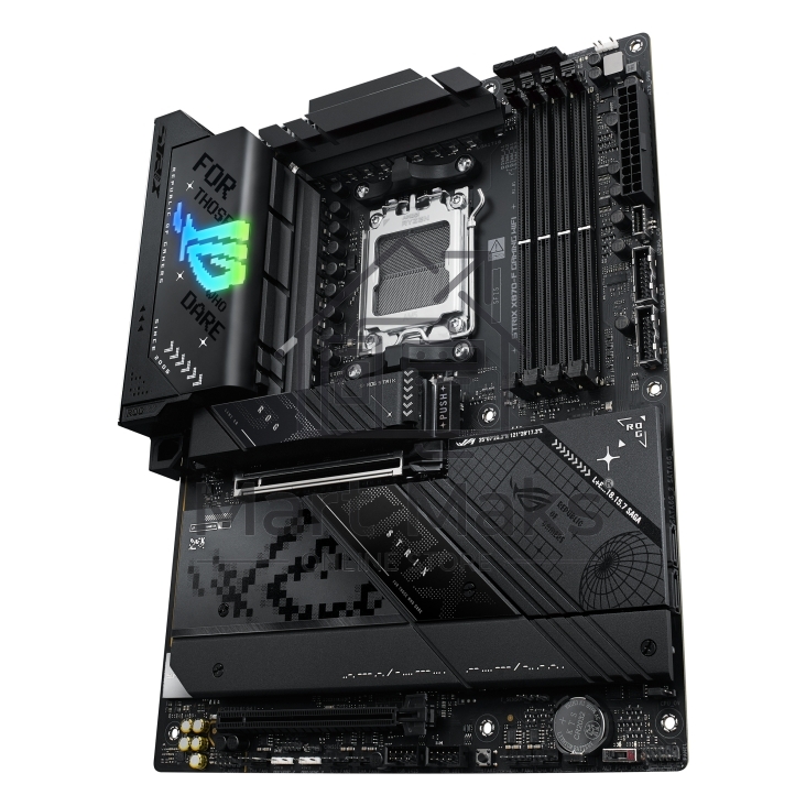 Материнская плата ASUS ROG STRIX X870-F GAMING WIFI, AM5, AMD X870, 4xDDR5, 2xSATA, 4xM.2, 1xPCI-E 5.0 x16, 1xPCI-E 4.0 x4, 1xHDMI, 1xDP, 2xUSB-C USB4, 1xUSB-C 10Gbps, 5xUSB-A 10Gbps, 4xUSB-A 5Gbps, 1x 2.5Gb LAN, 2x3.5 мм, 7.1, ATX