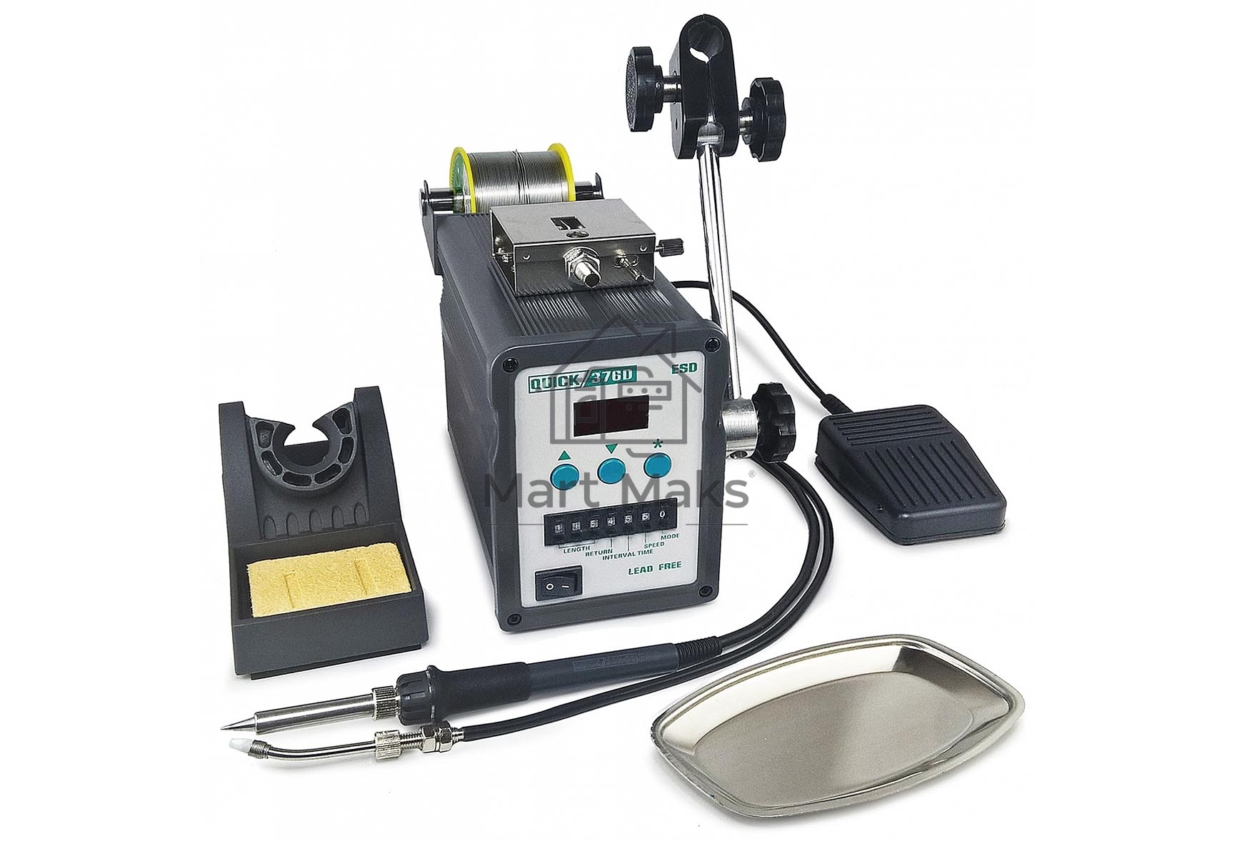 Паяльная станция Quick 376D Lead Free с автоподачей припоя 90W