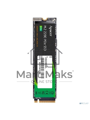 Накопитель SSD Apacer AS2280Q4L, 512Gb, M.2 2280, PCIe 4.0 x4, NVMe, R/W 3600/3000