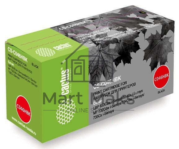 Картридж лазерный Cactus CS-C046HBK черный (6300 стр.) для Canon LBP 653Cdw/654Cx/MF732Cdw/734Cdw/735Cx