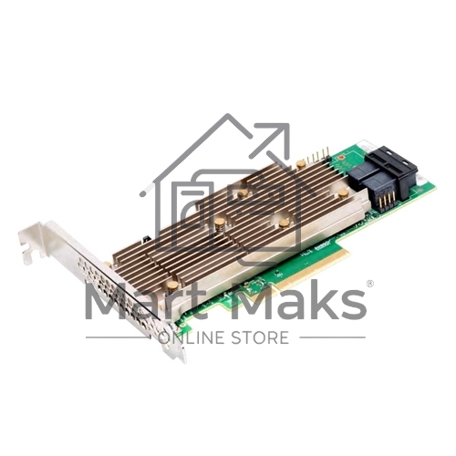 Контроллер MegaRAID 9460-8I SGL (05-50011-02), PCIe 3.1 x8 LP, SAS/SATA/NVMe, RAID 0,1,5,6,10,50,60, 8port(2 * int SFF8643), 2GB Cache, 3508ROC