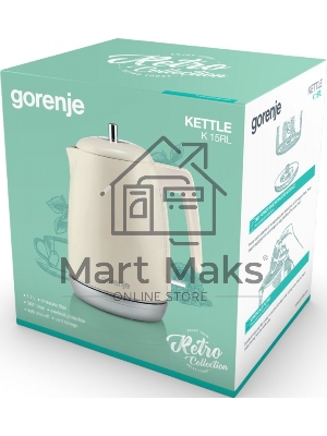 Чайник электрический Gorenje K15RL 1.7л. 2200Вт бежевый (корпус: металл/пластик)