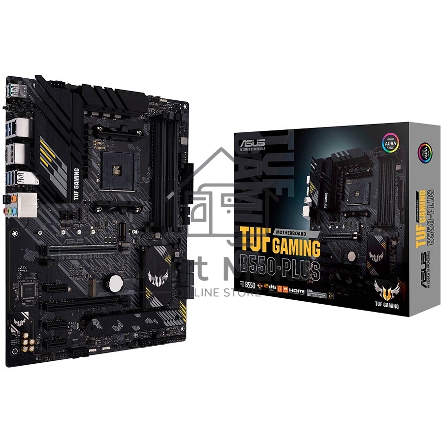 Материнская плата ASUS TUF GAMING B550-PLUS, AM4, AMD B550, 4xDDR4, 6xSATA, 2xM.2, 1xPCIe 4.0 x16, 1xPCIe 3.0 x16, 3xPCIe x1, 1xHDMI, 1xDP, 1x 2.5Gb LAN, 4xUSB-A 3.2 Gen 1, 1xUSB-A 3.2 Gen 2, 2xUSB-A 2.0, 1xUSB-C 3.2 Gen 2, 5x3.5 мм, 7.1, ATX