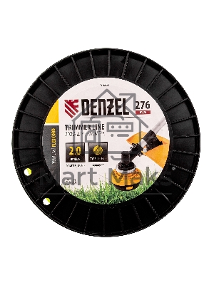 Леска для триммера Denzel круглая, 2,0мм х 276м, на DIN катушке FLEX CORD