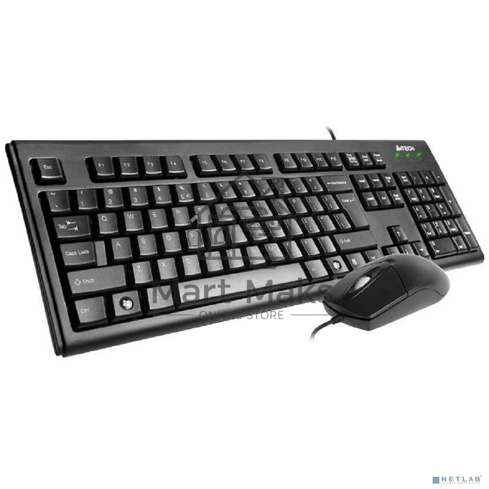 Клавиатура + мышь A4 KRS-8372 клав:черный мышь:черный USB