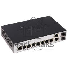 Коммутатор D-Link DGS-1100-10MPPV2/A3A, 8×1 Гбит/с + 2×1 Гбит/с SFP, настраиваемый