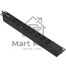 Блок розеток горизонтальный ExeGate ServerPro PDU-19H809 Al-8C13-EU2.5, 19