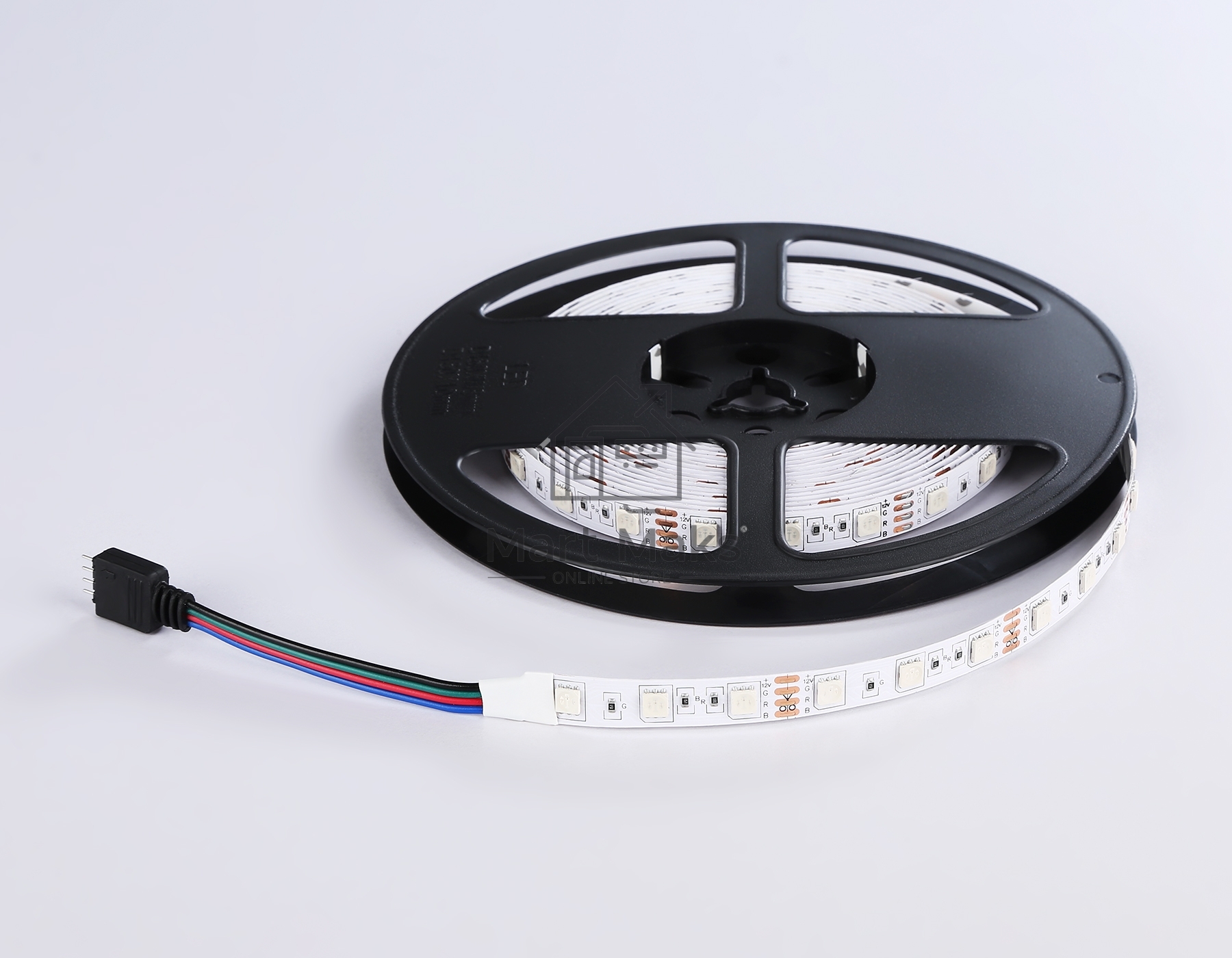 Комплект светодиодной ленты GS2402 5050 60Led/ 14.4W m/ 12V IP20 RGB/ 5000*10*1.87mm (4 конт.)