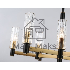 Люстра Ambrella light LH55513/9 BK/BS/CL черный/латунь/прозрачный E14*9 max 40W D760*760