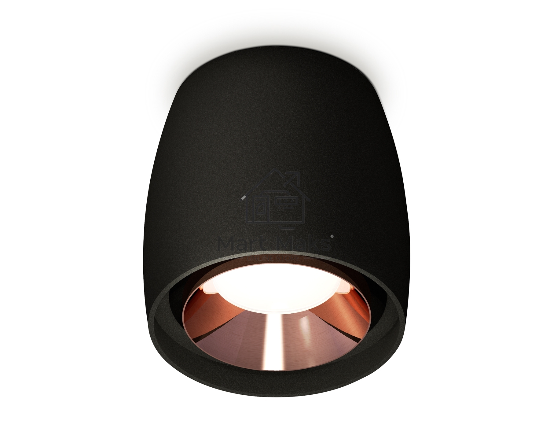 Светильник Ambrella Light XS1142005 SBK/PPG черный песок/золото розовое полированное MR16 GU5.3 (C1142, N7035)