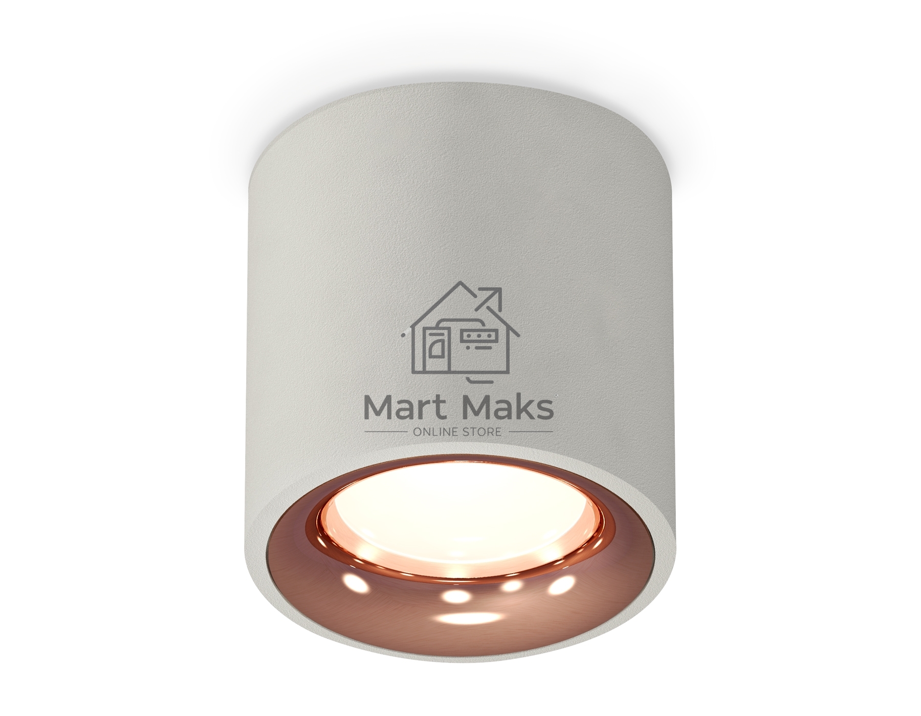 Светильник Ambrella Light XS7533025 SGR/PPG серый песок/золото розовое полированное MR16 GU5.3 (C7533, N7015)