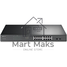 Коммутатор 16-port Gigabit PoE Easy Smart switch, 802.3af on ports 1-16, PoE budget 192 watts, desktop and rack-mountable