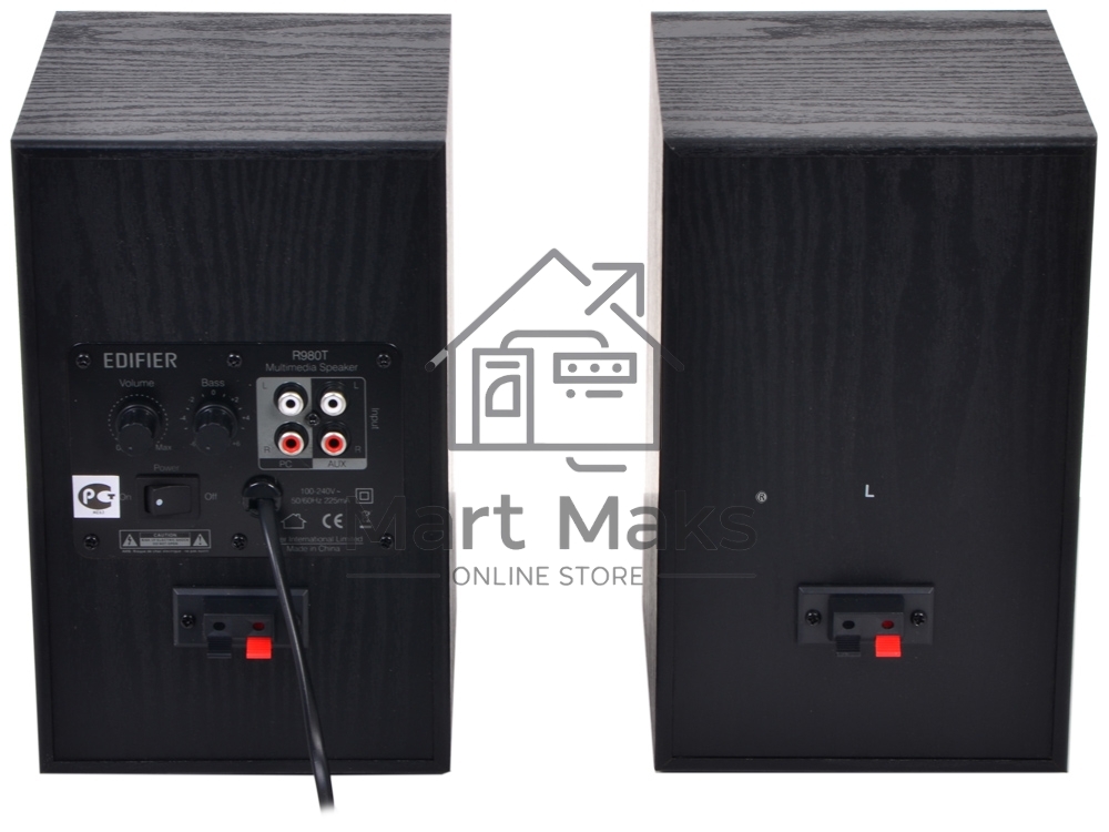 Колонки Edifier R980T темное дерево/черный Активные, 2 x 12W RMS, 70-18000Гц, дерево