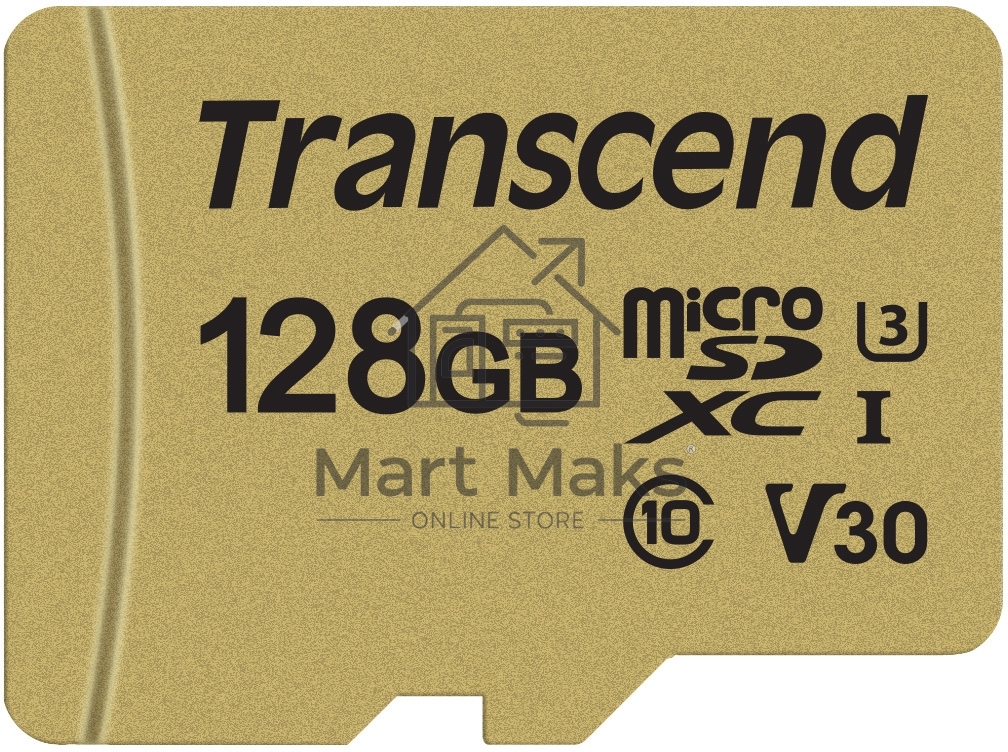 Флеш карта microSD 128GB Transcend microSDXC Ultimate UHS-I U3, V30, (SD адаптер), MLC