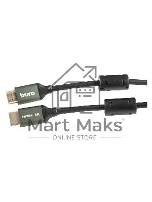 Кабель аудио-видео Buro HDMI (m)/HDMI (m) 5м. феррит.кольца позолоченные контакты черный