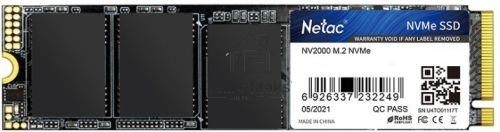 Накопитель SSD Netac NV2000, 1TB, PCIe 3.0 x4, M.2 2280, NVMe, R/W 2500/2100