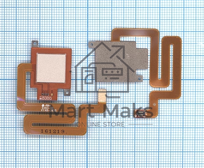 Шлейф со сканером отпечатка пальца для Xiaomi Redmi 4 золотой