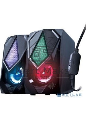 Акустическая система 2.0 Qumo Mask AS004, 10 ВТ, объемное звучание, RGb подсветка