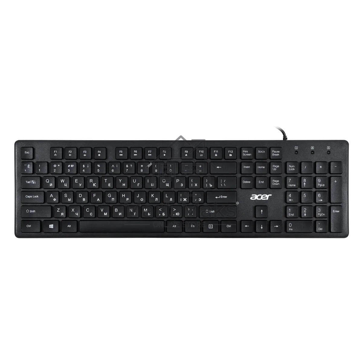 Клавиатура Acer OKW020 проводная, USB, черный