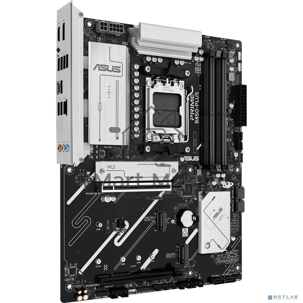 Материнская плата ASUS PRIME B850-PLUS, AM5, AMD B850, 4xDDR5, 4xSATA, 3xM.2, 1xPCIe 5.0 x16, 1xPCIe 4.0 x16, 1xDP, 1xHDMI, 1x2.5Gb LAN, 4xUSB-A 10Gbps, 1xUSB-C 10Gbps, 2xUSB-A 5Gbps, 2xUSB-A 2.0, 3x3.5 мм, 7.1, ATX