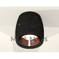Светильник Ambrella Light XS1142005 SBK/PPG черный песок/золото розовое полированное MR16 GU5.3 (C1142, N7035)