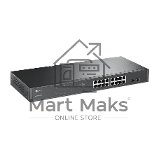 Коммутатор 16-port Gigabit PoE Easy Smart switch, 802.3af on ports 1-16, PoE budget 192 watts, desktop and rack-mountable