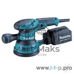 Шлифовальные машины Makita BO5040 ЭШМ,300Вт,ф125мм,12000об\м,ампл-2.8мм,1.4кг,кор,п\сборник,доп.рукоятка