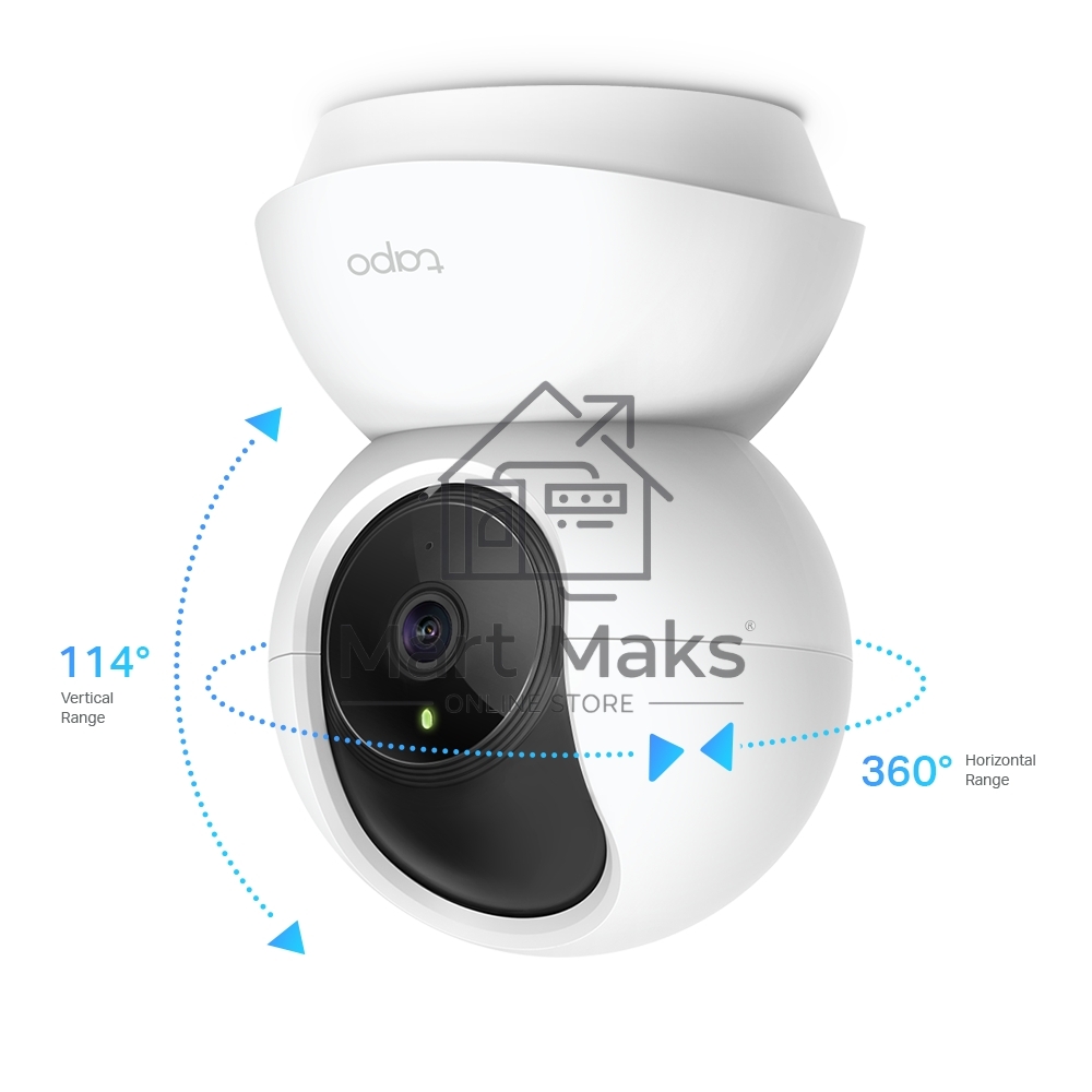 Камера 1080P indoor IP camera, 360° horizontal and 114° vertical range, Night Vision, Motion Detection, 2-way Audio, support 128G MicroSD card