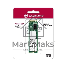Накопитель SSD Transcend MTE220S SSD 256GB, 3D TLC, M.2 (2280), PCIe Gen 3.0 x4, NVMe, R3300/W1100, TBW 550