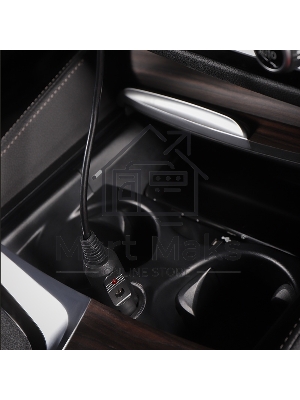 Автозарядка с индикатором Rexant (разъем 1.4х3.4) (АЗУ) шнур прямой 1.5 м