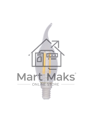 Лампа светодиодная филаментная Rexant Свеча на ветру CN37 7.5 Вт 600 Лм 4000K E14 прозрачная колба