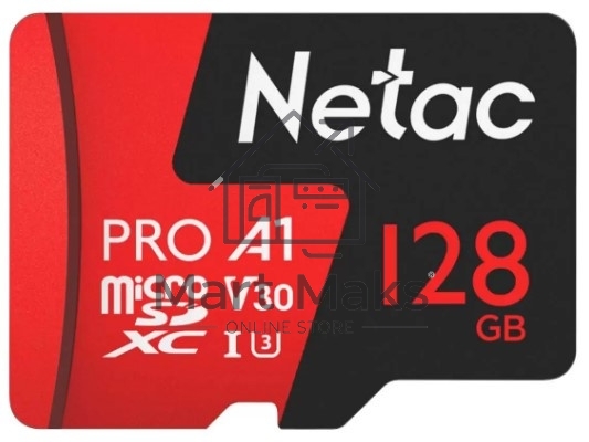Флеш карта MicroSD card Netac P500 Extreme Pro 128GB, retail version w/SD adapter