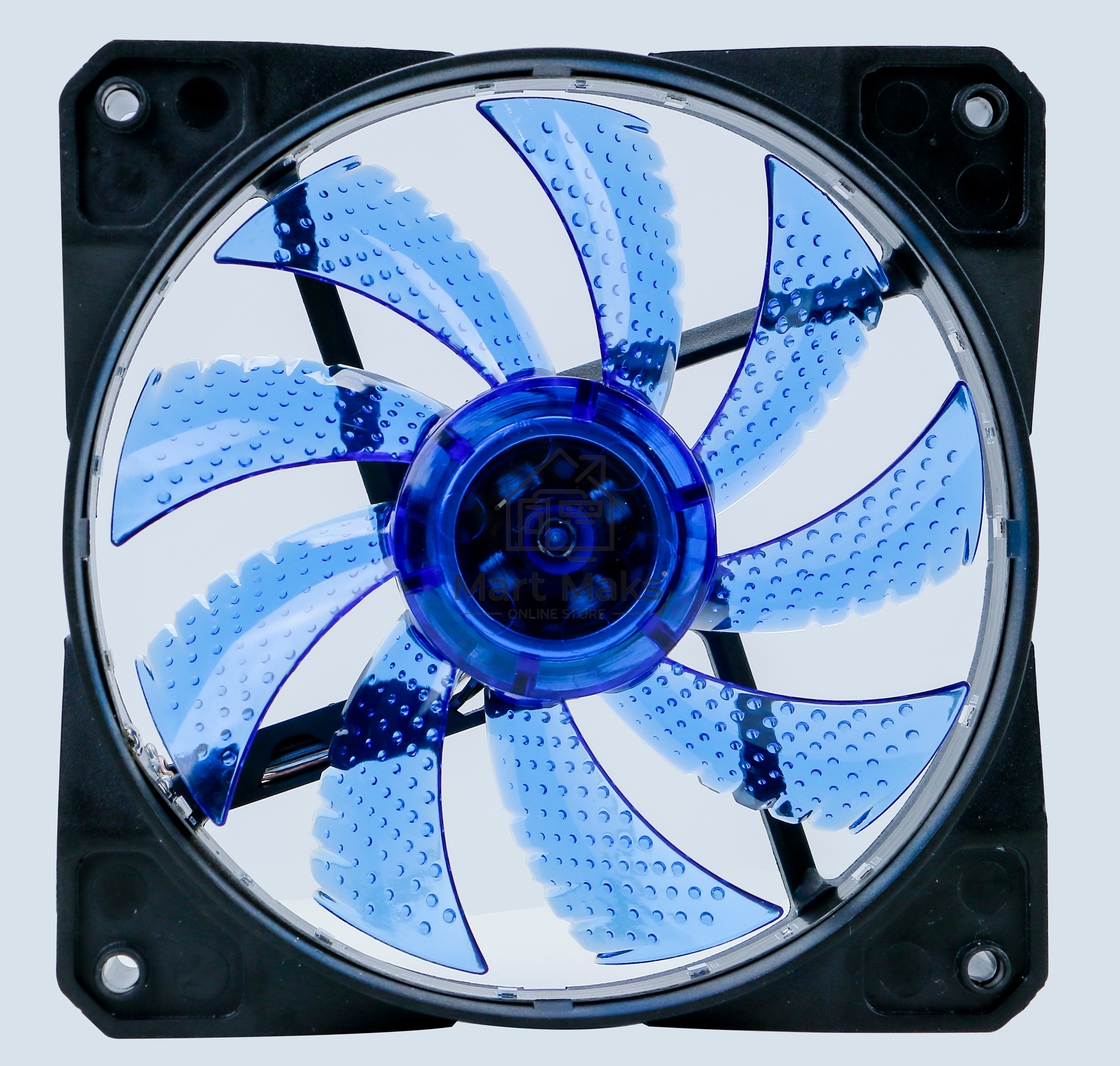 Вентилятор для корпуса Digma DFAN-LED-BLUE черный, 120 мм, 1200 об/мин, 23 дБ, 4 pin