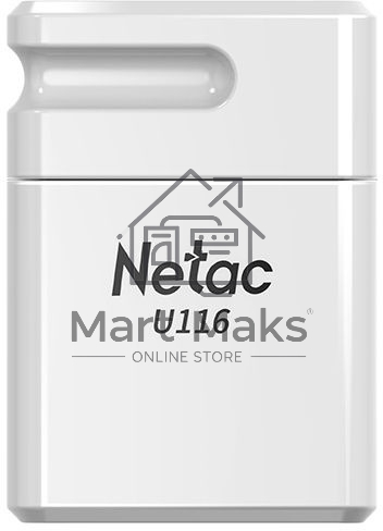Флешка USB R/W R/W Netac U116 16Gb <NT03U116N-016G-30WH>, USB3.0, миниатюрная пластиковая белая