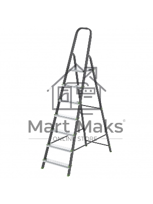 Стремянка, 7 ступеней, стальной профиль, алюминиевые ступени, Россия Сибртех