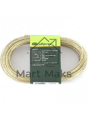 Трос СИБРТЕХ металлополимерный прозрачный ПР-3,0, 47629